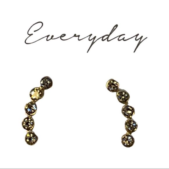 Kevia Smokey Quartz & Gold Mixed Earring Set - 5 pairs - New in Box - Picture 6 of 8